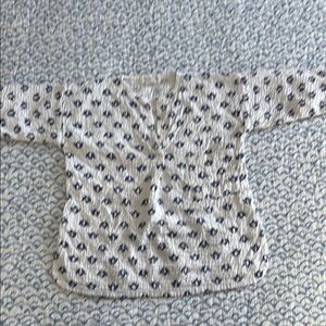 Kids White and Blue Patterned Shirt